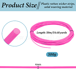 Plastic Rattan Wicker Strips&nbsp;DIY-WH0816-132E