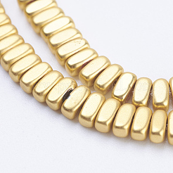 Electroplate Non-magnetic Synthetic Hematite Beads Strands&nbsp;G-J382-2x4x2mm-B-F