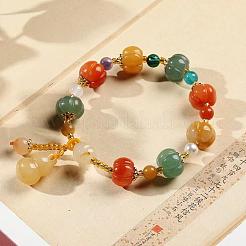 Gourd & Pumpkin Resin Beaded Charm Bracelets&nbsp;FS-WG50C96-01