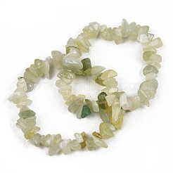 Unisex Chip Natural New Jade Beaded Stretch Bracelets&nbsp;BJEW-S143-50