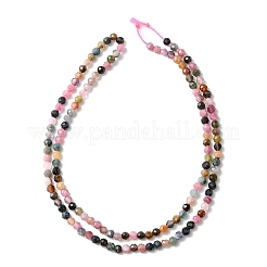 Natural Multicolor Tourmaline Beads Strands&nbsp;G-YW0001-18