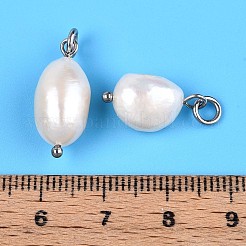 Natural Baroque Keshi Pearl Cultured Freshwater Pearl Pendants&nbsp;LS-PEAR-Q013-01C