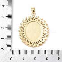 Brass Micro Pave Cubic Zirconia Pendants&nbsp;KK-F919-02G