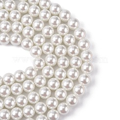 Eco-Friendly Glass Pearl Beads Strands&nbsp;HY-A008-10mm-RB001