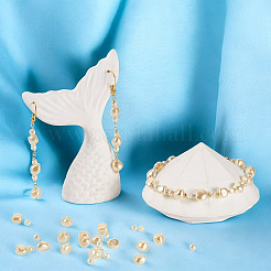 50Pcs 2 Styles Electroplated Shell Pearl Beads&nbsp;BSHE-TA0001-17