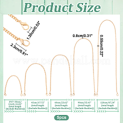 5Pcs 5 Style Purse Chains&nbsp;FIND-WR0009-65KCG
