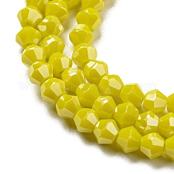 Opaque Solid Color Electroplate Glass Beads Strands&nbsp;LS-GLAA-F029-P4mm-C05