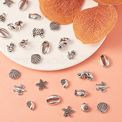 50Pcs 10 Styles Tibetan Style Alloy Beads&nbsp;TIBEB-CJ0001-19