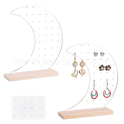 Acrylic Earring Display Stands&nbsp;EDIS-WH0006-40