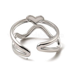 Non-Tarnish 304 Stainless Steel Open Cuff Rings&nbsp;RJEW-Z018-21P