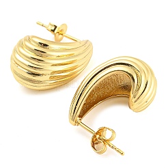 Rack Plating Brass Teardrop Dangle Stud Earrings&nbsp;EJEW-K245-36G