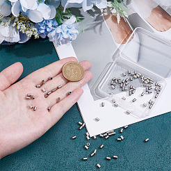 100Pcs 304 Stainless Steel Tube Beads&nbsp;STAS-UN0063-82A-P