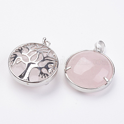 Natural Rose Quartz Pendants&nbsp;KK-K216-A04