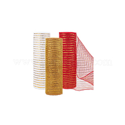 3 Rolls 3 Colors Plastic Veil Netting&nbsp;DIY-BC0012-98B