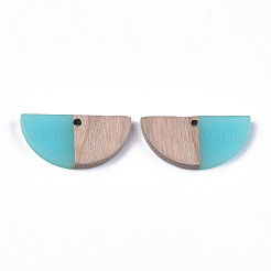 Resin & Wood Semi Circle Pendants&nbsp;LS-RESI-S358-54E