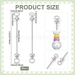 30Pcs Alloy & Iron Bar Beadable Keychain Bar&nbsp;FIND-PH0026-69