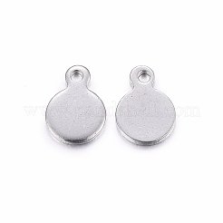 Tarnish Resistant 304 Stainless Steel Stamping Blank Tag Charms&nbsp;STAS-H467-06P