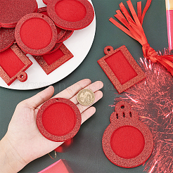 Non Woven Fabric Glitter Photo Frame Card&nbsp;HJEW-GF0001-24