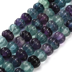Natural Fluorite Carved Beads Strands&nbsp;G-L634-O02-02