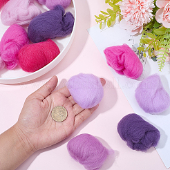 18Pcs 6 Colors DIY Wool Roving&nbsp;DIY-SP0005-80A