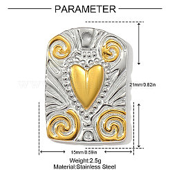 304 Stainless Steel Pendants&nbsp;STAS-OY002-70G