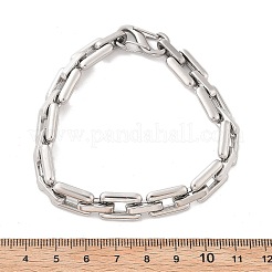 304 Stainless Steel Rectangle Link Chain Bracelets for Women Men&nbsp;BJEW-F488-30P-02
