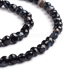 Natural Striped Agate/Banded Agate Beads Strands&nbsp;G-E560-C07-4mm