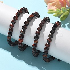Synthetic Tiger Eye Round Bead Adjustable Braided Bracelets&nbsp;UO3136-16-1