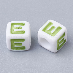 Large Hole Colorful Acrylic Letter European Beads&nbsp;SACR-Q104-02
