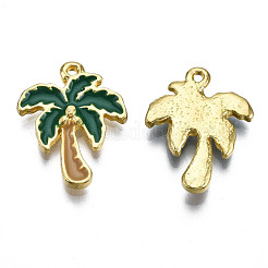 Alloy Enamel Pendants&nbsp;PALLOY-T075-55G-RS