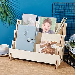 3-Tier Assembled Wood Organizer Display Risers&nbsp;ODIS-WH0002-84