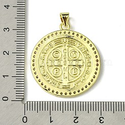 Eco-Friendly Brass Micro Pave Cubic Zirconia Pendants&nbsp;KK-A204-06G