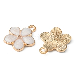 10Pcs Light Gold Plated Alloy Enamel Pendants&nbsp;ENAM-YW0002-15B