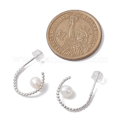Natural Pearl Ear Studs&nbsp;EJEW-P286-04P