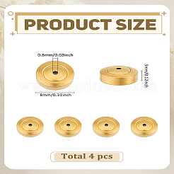 4Pcs 304 Stainless Steel Ear Nuts&nbsp;STAS-LP0004-04G