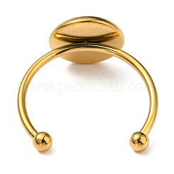 Ion Plating(IP) 304 Stainless Steel Open Cuff Ring Findings&nbsp;STAS-H215-01B-G