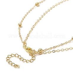 Brass Satellite Chains Double Layer Necklace&nbsp;NJEW-TA00073