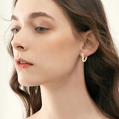 6 Pairs Brass Huggie Hoop Earrings&nbsp;EJEW-BBC0002-24