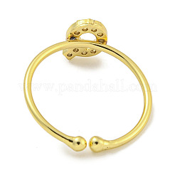 Rack Plating Brass Open Cuff Rings for Women&nbsp;RJEW-F162-02G-Q