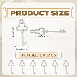 10Pcs 201 Stainless Steel Pendants&nbsp;STAS-LP0003-62