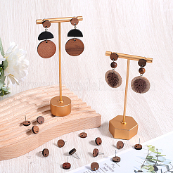 50Pcs Wood Stud Earring Finding&nbsp;FIND-SP0001-19B
