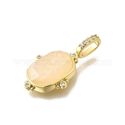 Natural Yellow Quartz Faceted Oval Pendants&nbsp;KK-F899-03D-G