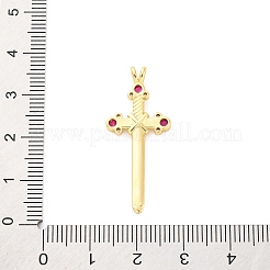 Brass Micro Pave Cubic Zirconia Pendants&nbsp;KK-D325-49G
