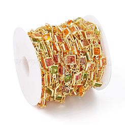 Handmade Brass Oval & Square Link Chain&nbsp;CHC-E025-42G