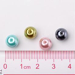 Pastel Mix Pearlized Glass Pearl Beads&nbsp;HY-X006-8mm-12