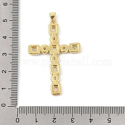 Brass Micro Pave Cubic Zirconia Pendants&nbsp;KK-P300-22G