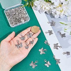 Butterfly Tibetan Style Alloy Pendant Decorations&nbsp;HJEW-HY00129