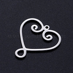 Tarnish Resistant 201 Stainless Steel Filigree Pendants&nbsp;STAS-S105-JN389-1