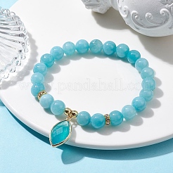 Natural Jade Stretch Bracelets&nbsp;BJEW-JB10092-02