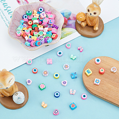 90~120Pcs 6 Style Handmade Polymer Clay Beads&nbsp;CLAY-PH0001-39